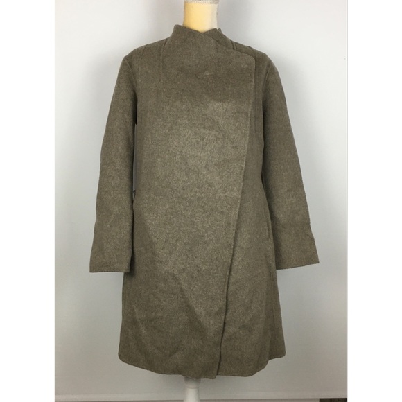 J Jill Wool Angora Funnel Neck Wrap Jacket Medium - Picture 4 of 13